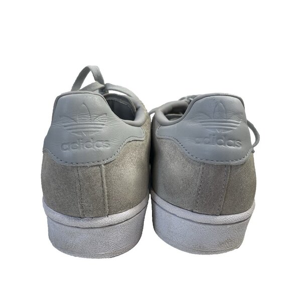 Adidas Superstar Athletic Shoes Mens 10 Gray Suede Low Shell Top Sneakers Skater - Picture 6 of 9